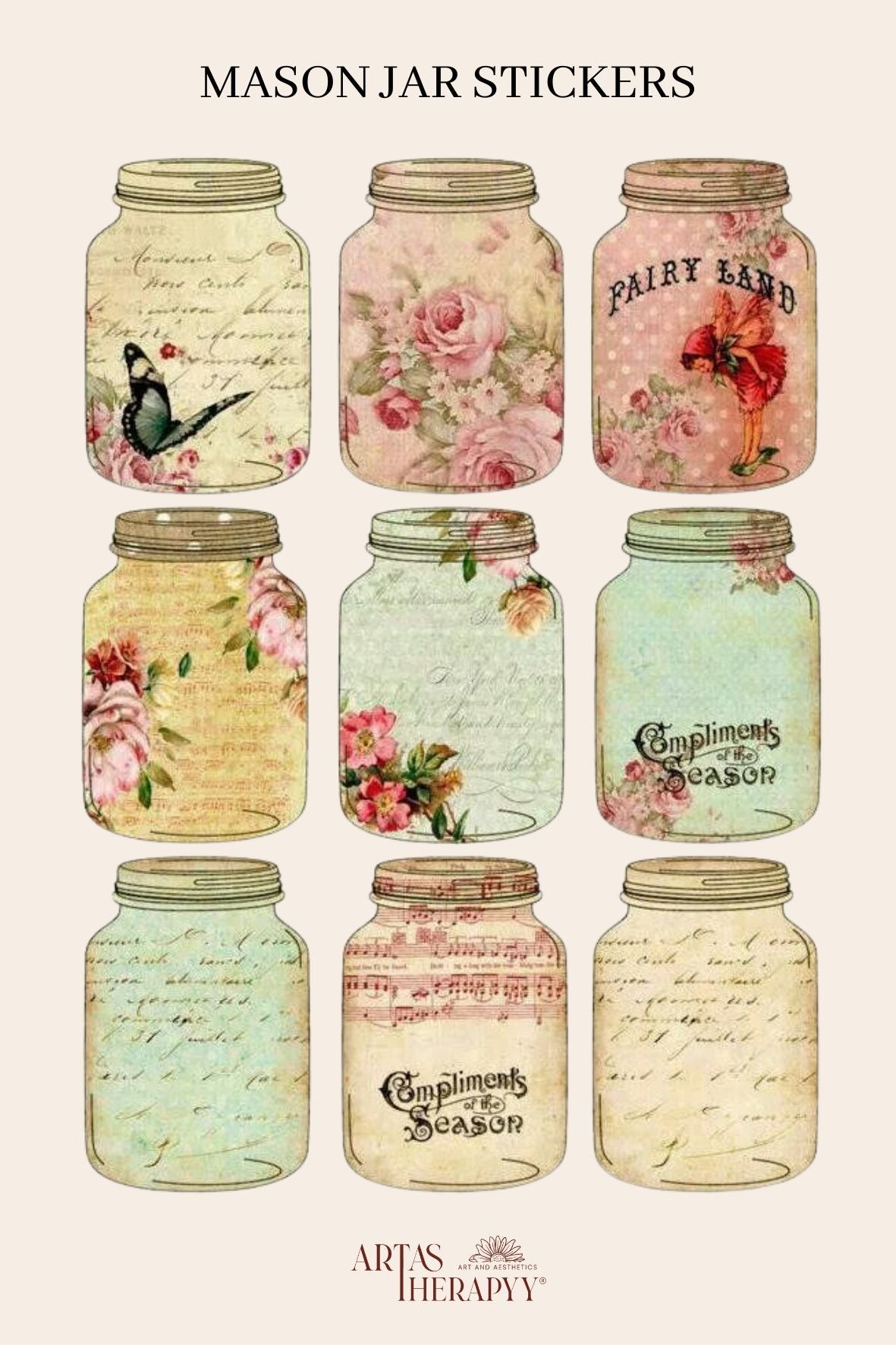 Mason Jar Sticker Sheet