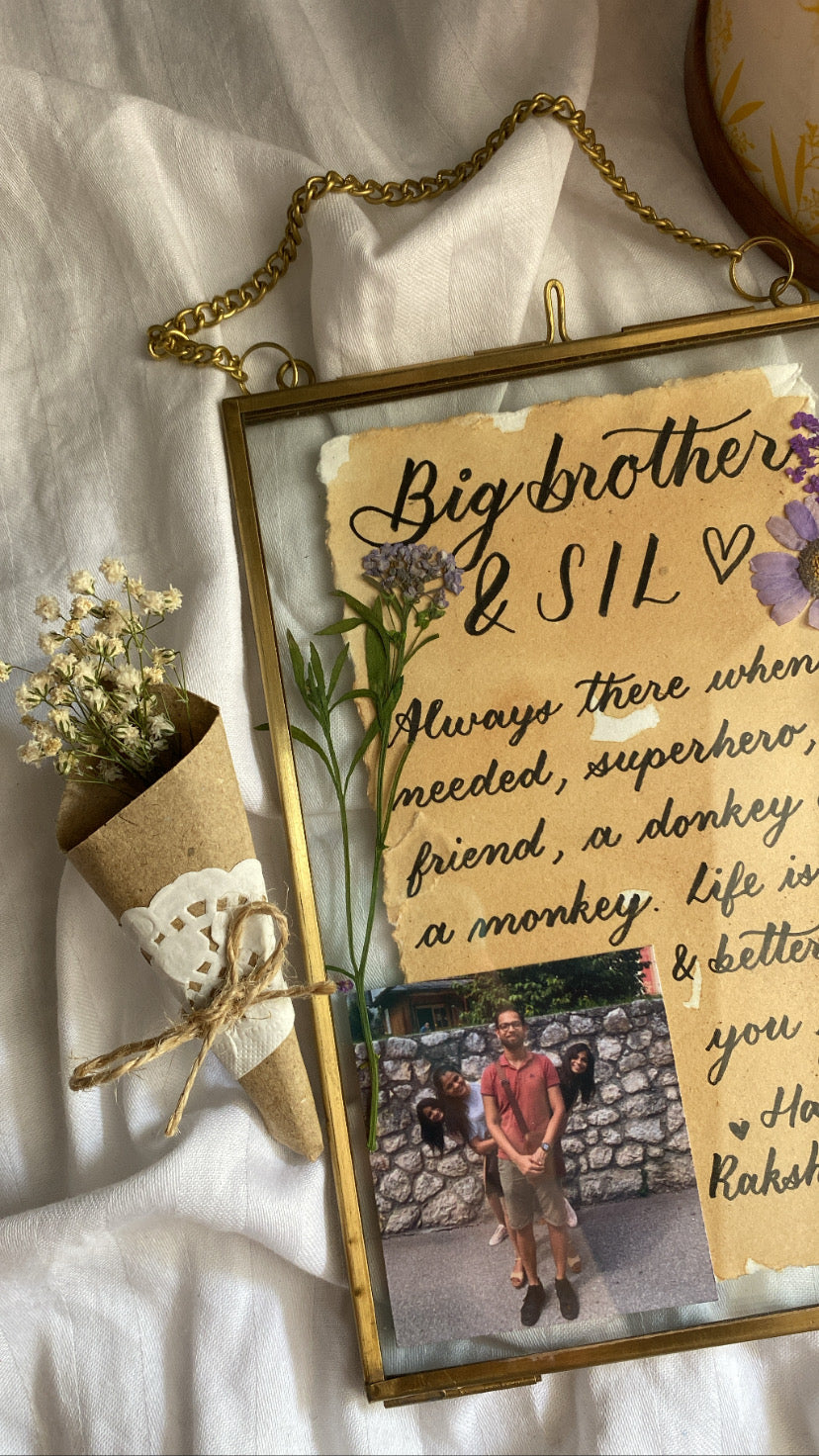 Rectangle Letter Brass Frame
