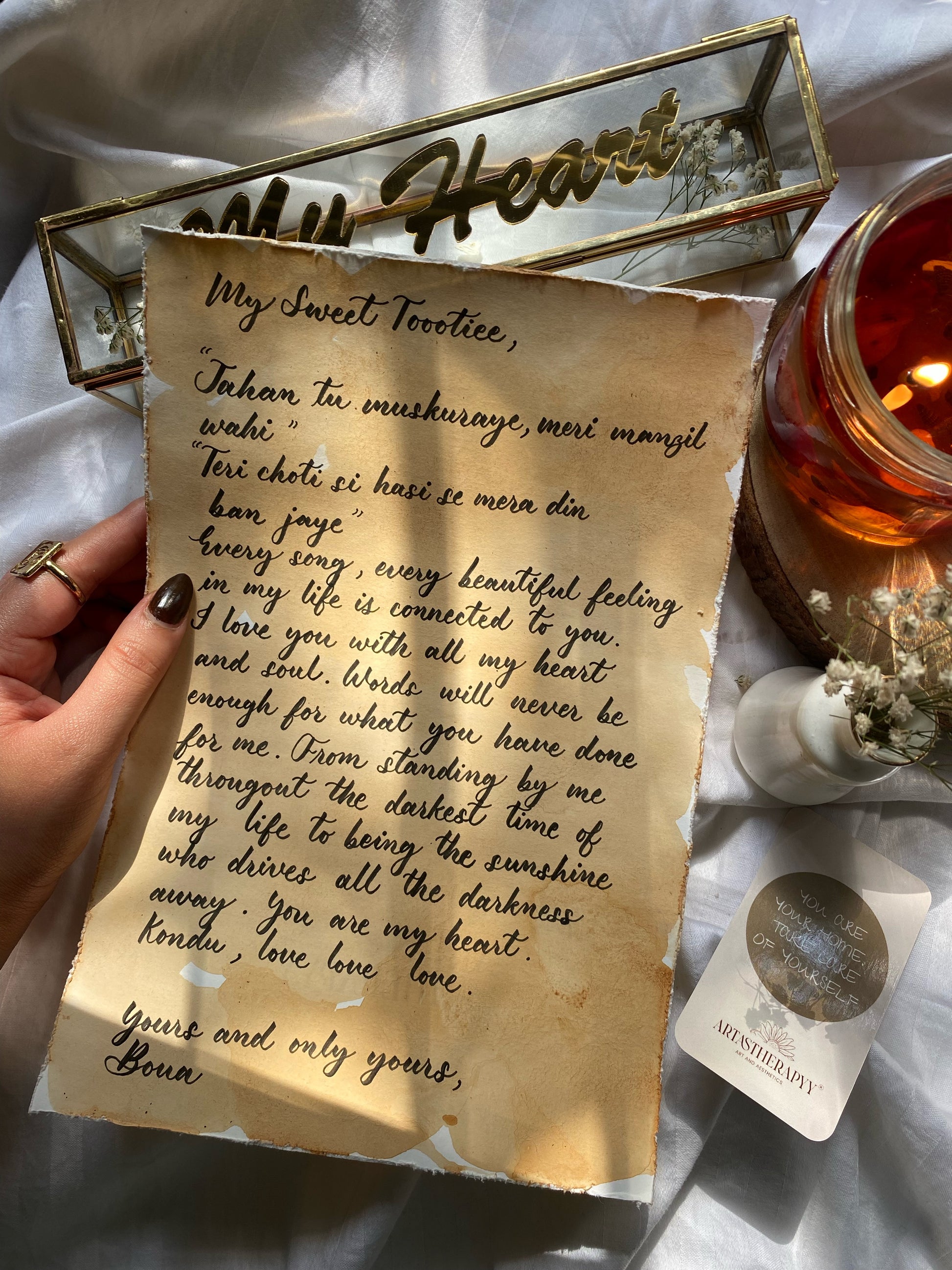 Vintage Letter Scroll Box