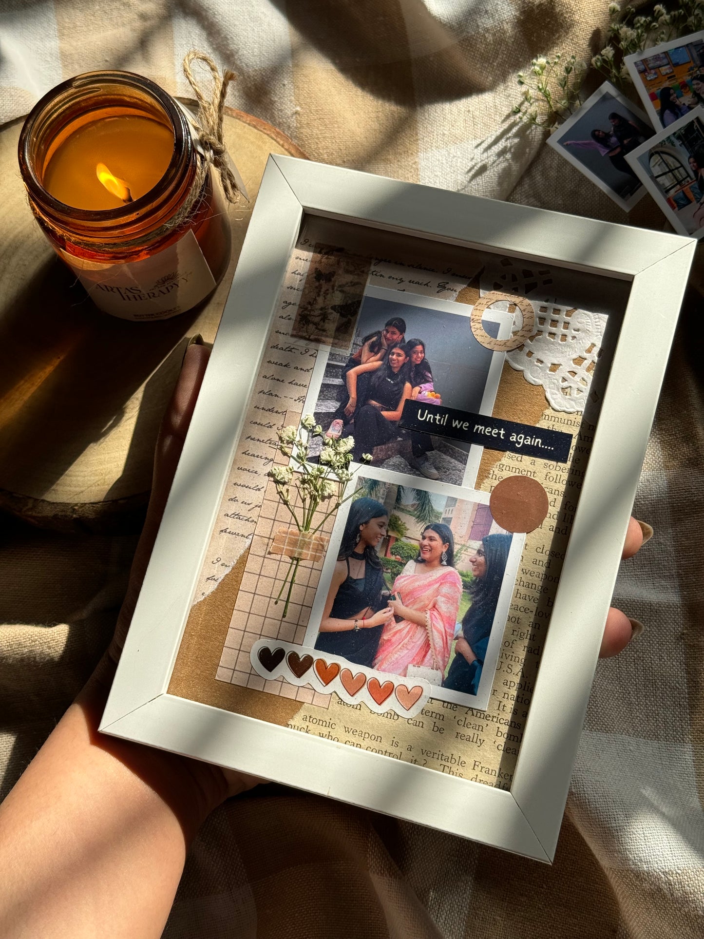 White & Brown Standing Frame