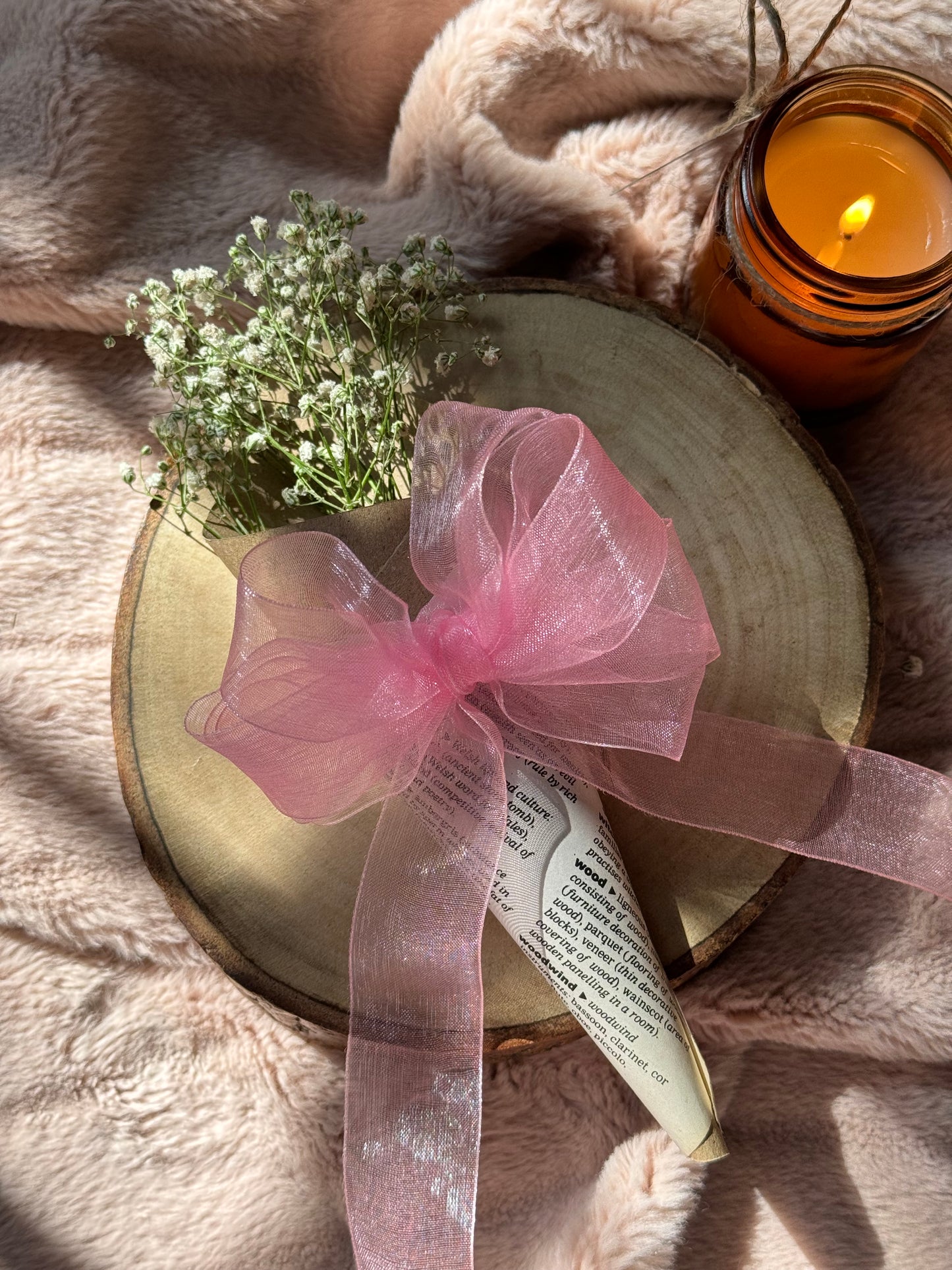 Pink Bow Flower Bouquet