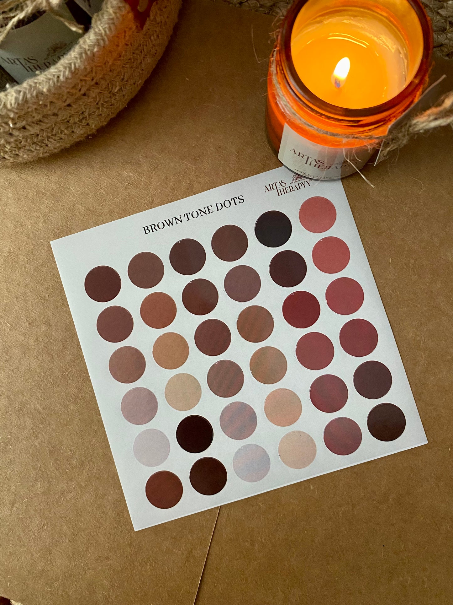 Brown Dots Sticker Sheet