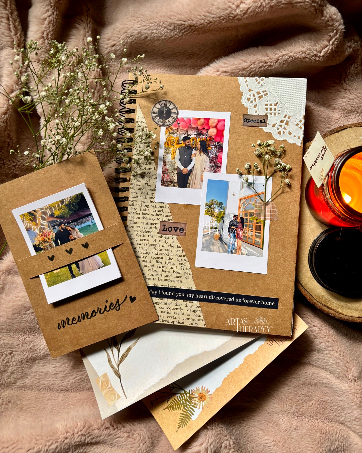 Customised Journal and Polaroids Combo