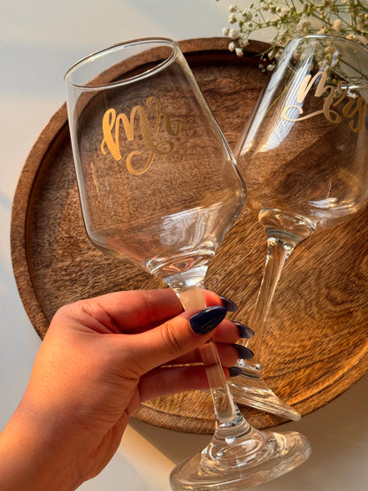 Personalised Wine Glass Set