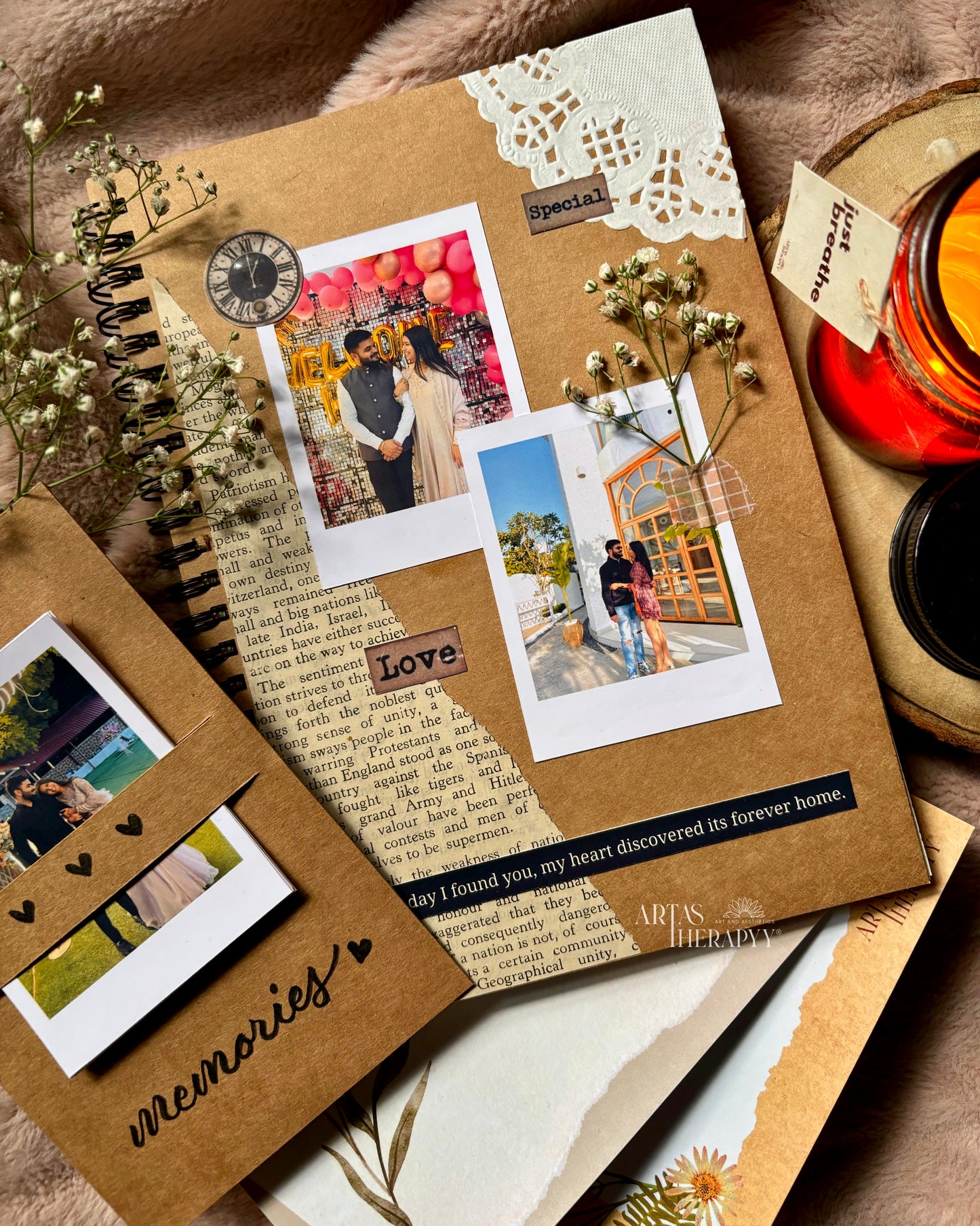 Customised Journal and Polaroids Combo