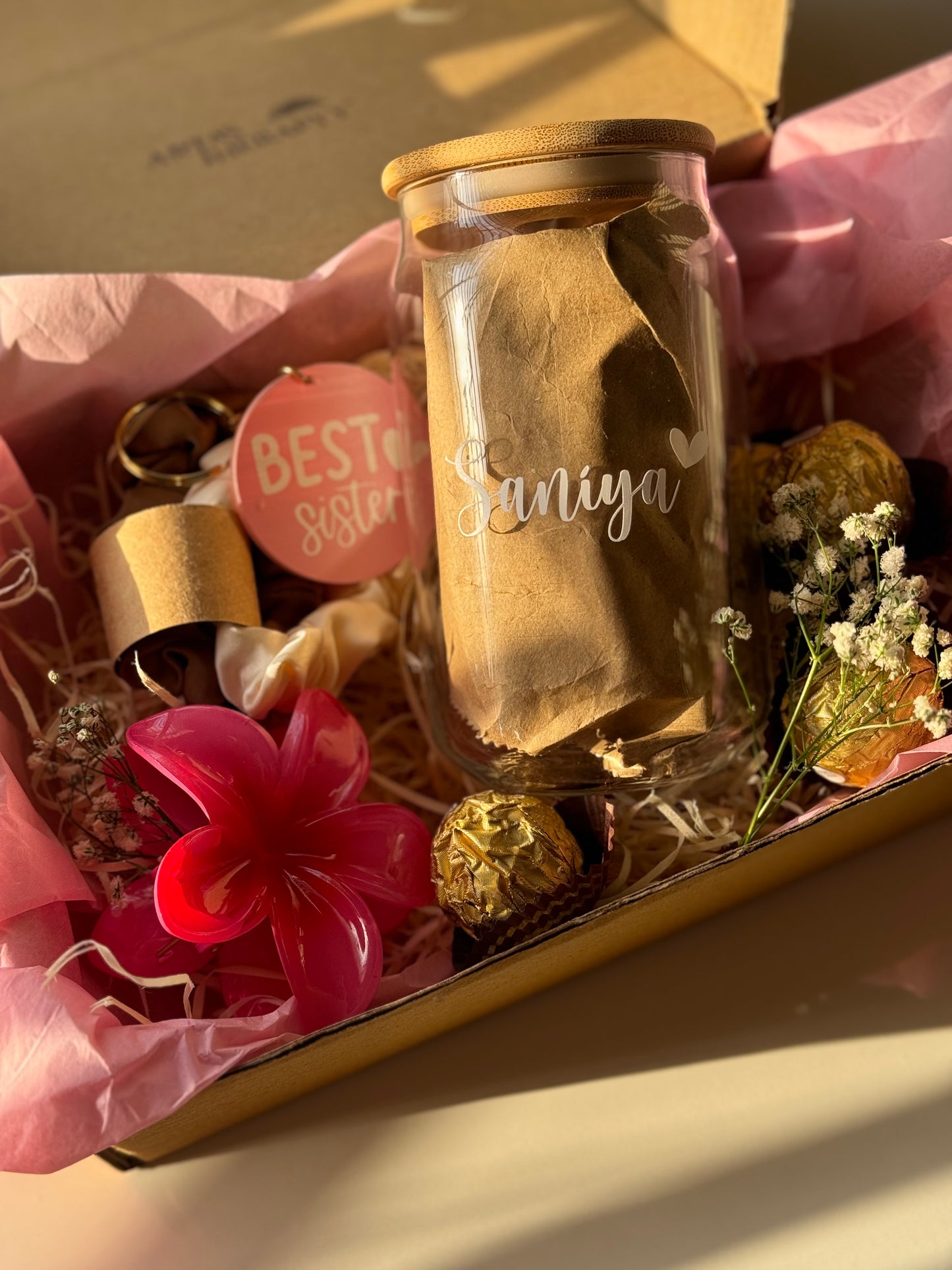 Personalised Glass Can Gift Combo