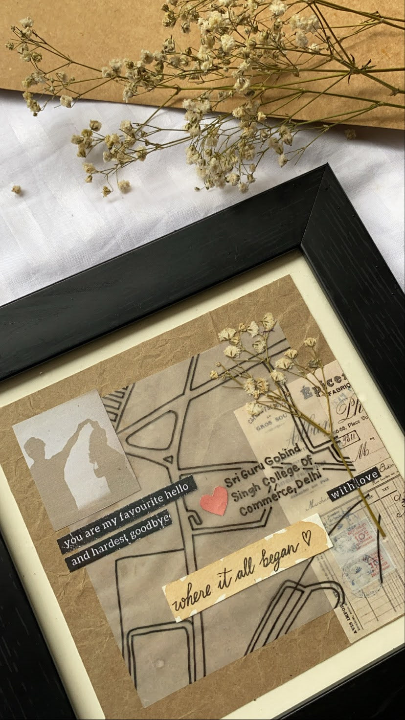 Vintage Memory Map Frame