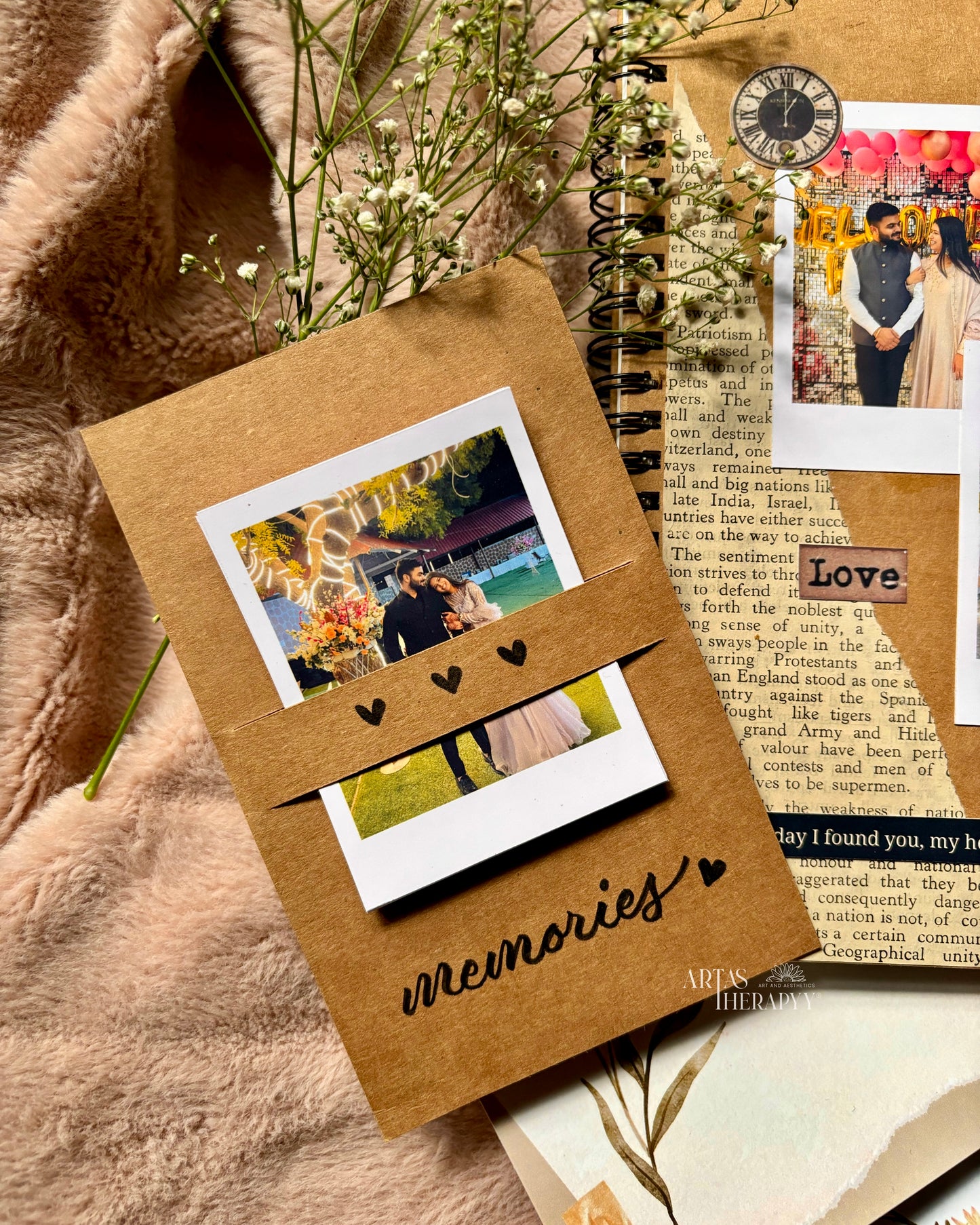 Customised Journal and Polaroids Combo