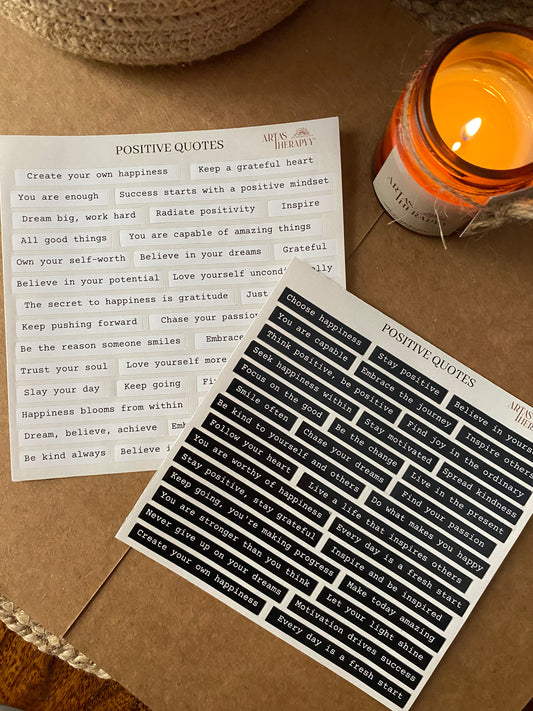 Positive Quotes Sticker Sheets