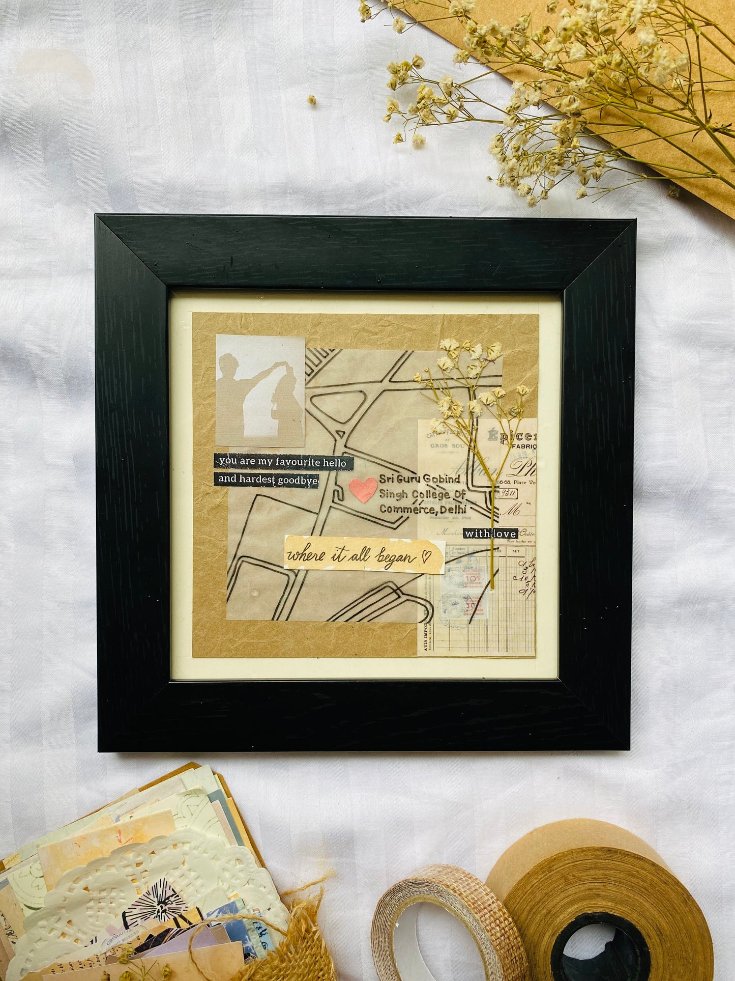 Vintage Memory Map Frame