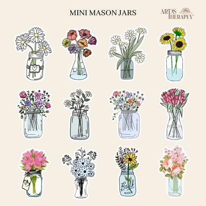 Mini Mason Jar Sticker Sheet