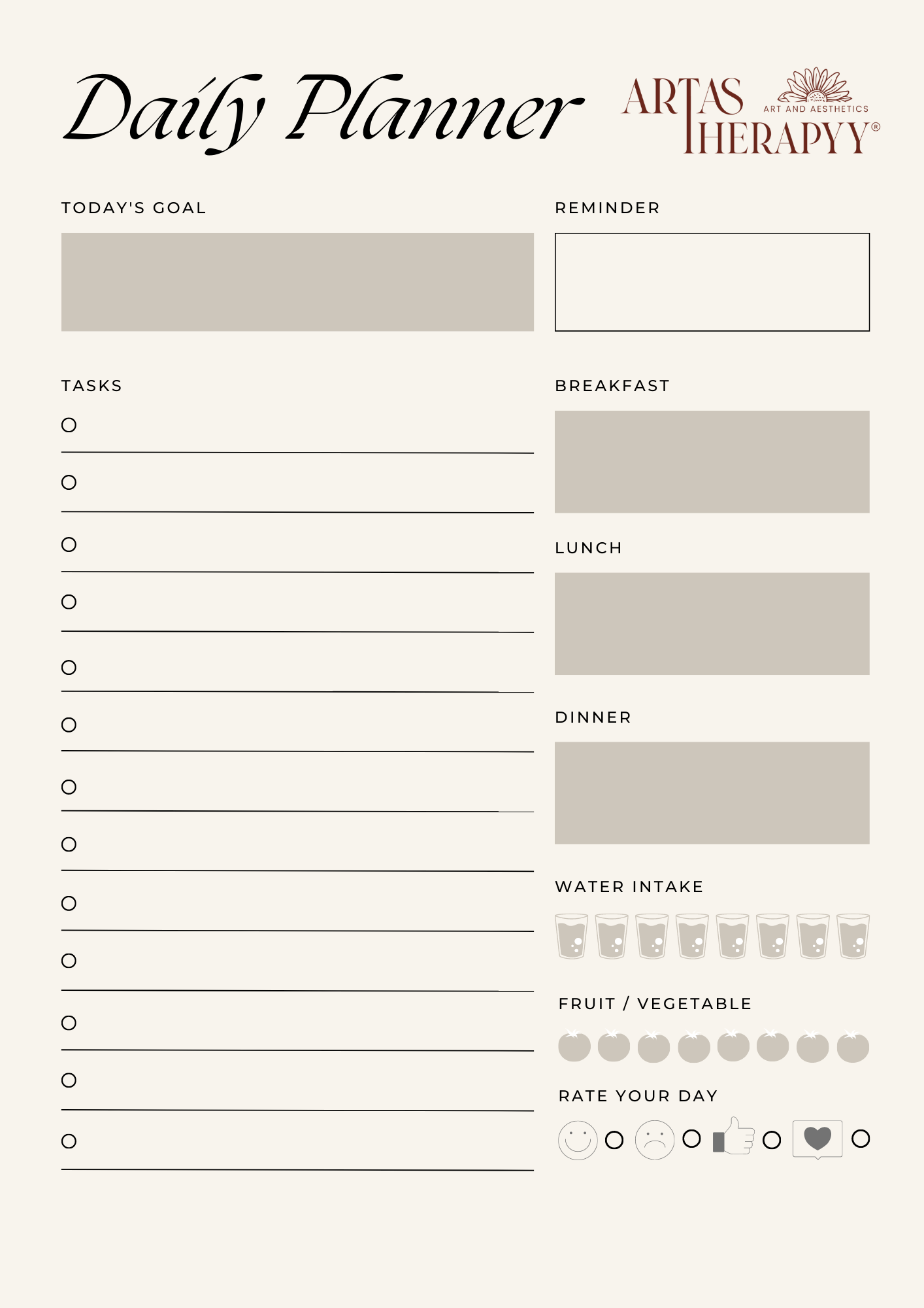 Minimal Daily Planner