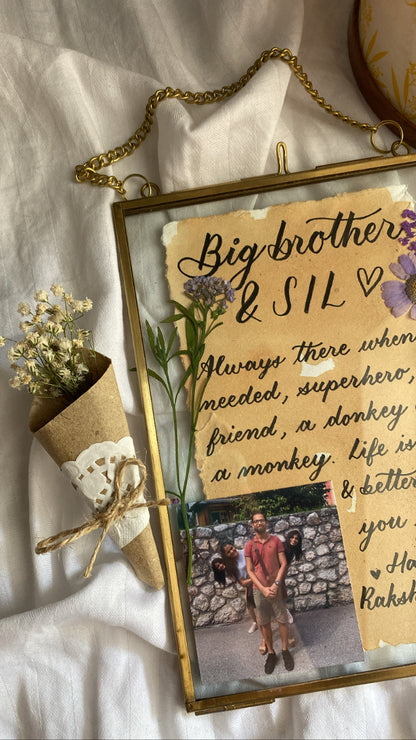 Rectangle Letter Brass Frame