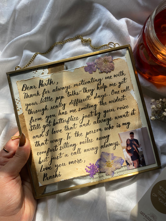 Square Letter Brass Frame