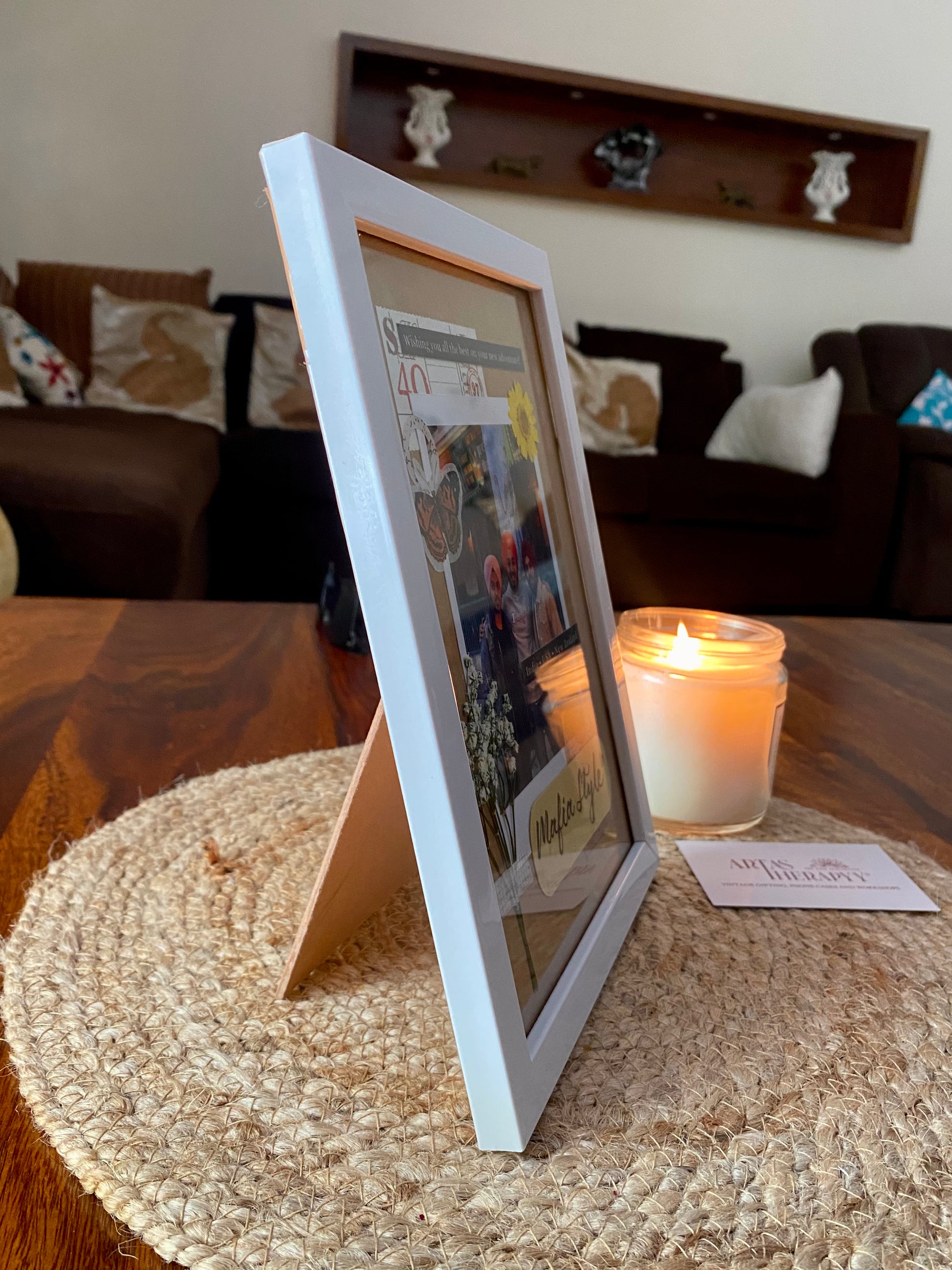 White & Brown Standing Frame