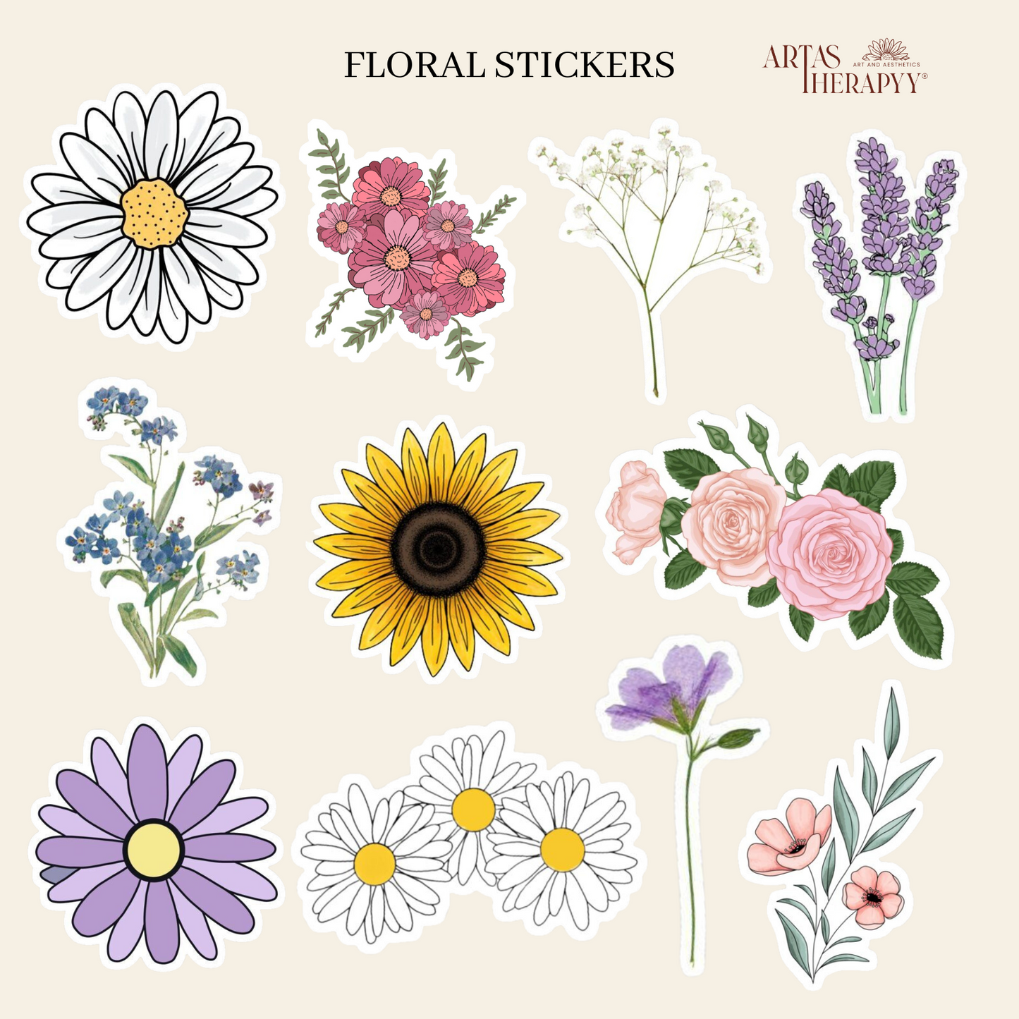 Floral Sticker Sheet-2