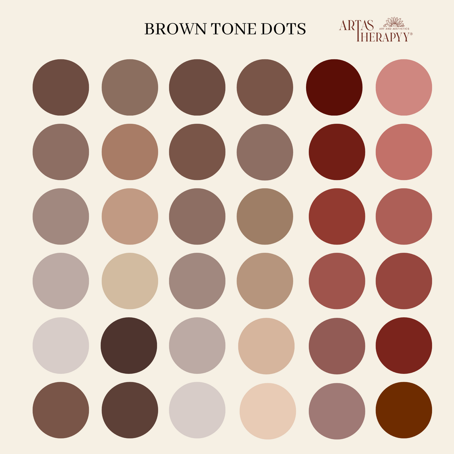 Brown Dots Sticker Sheet