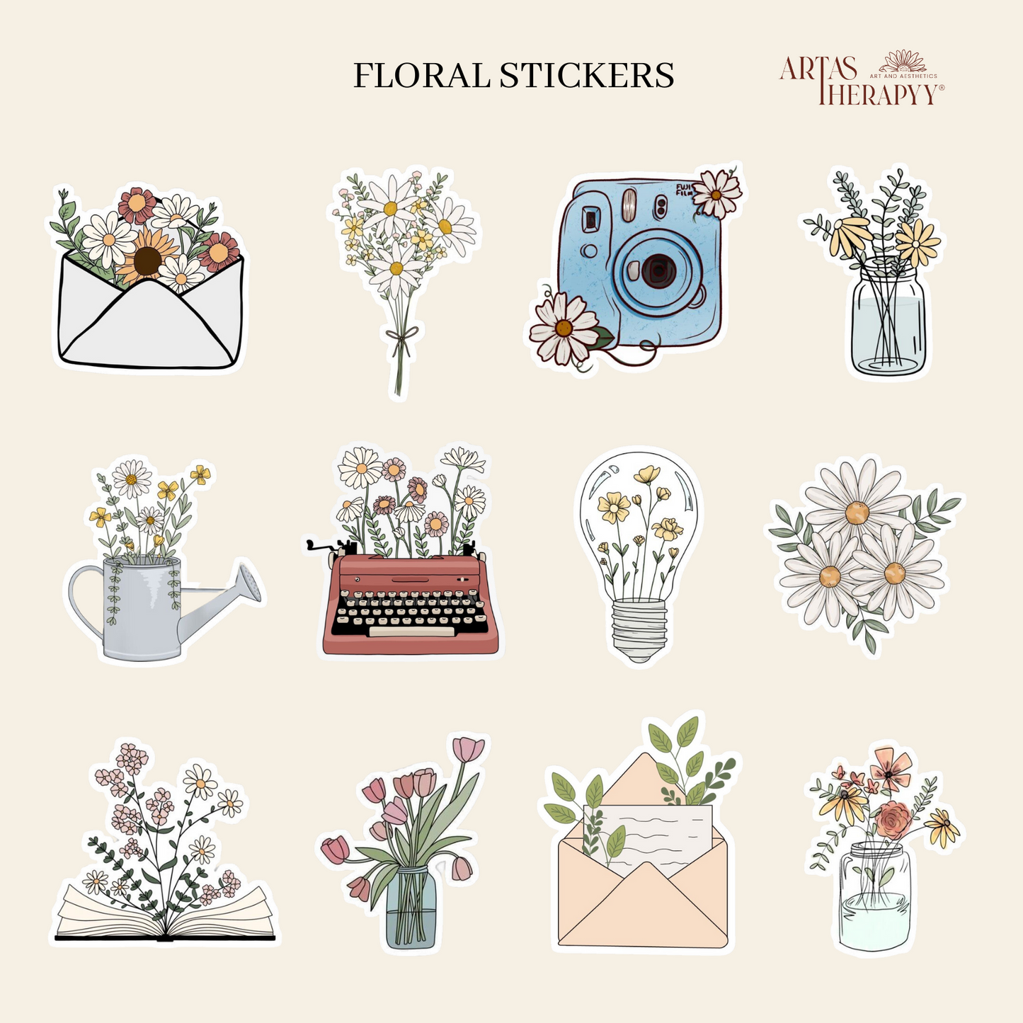 Floral Sticker Sheet-1