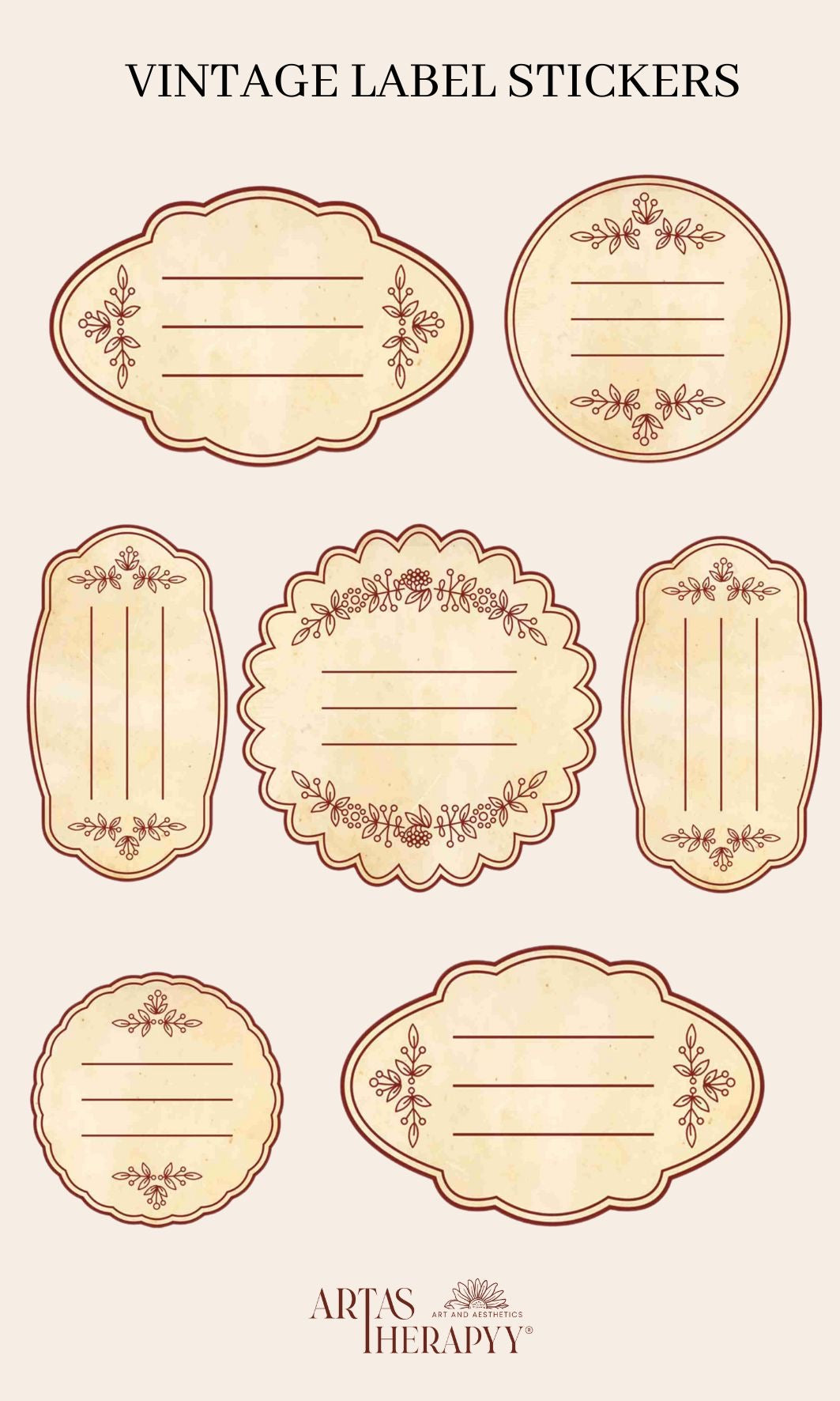 Vintage Label Sticker Sheet