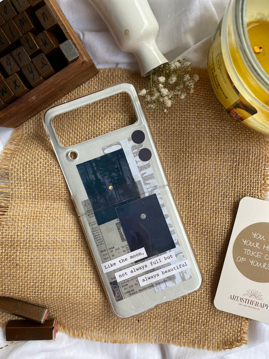 Moon Grey & Black Aesthetic Phone Case