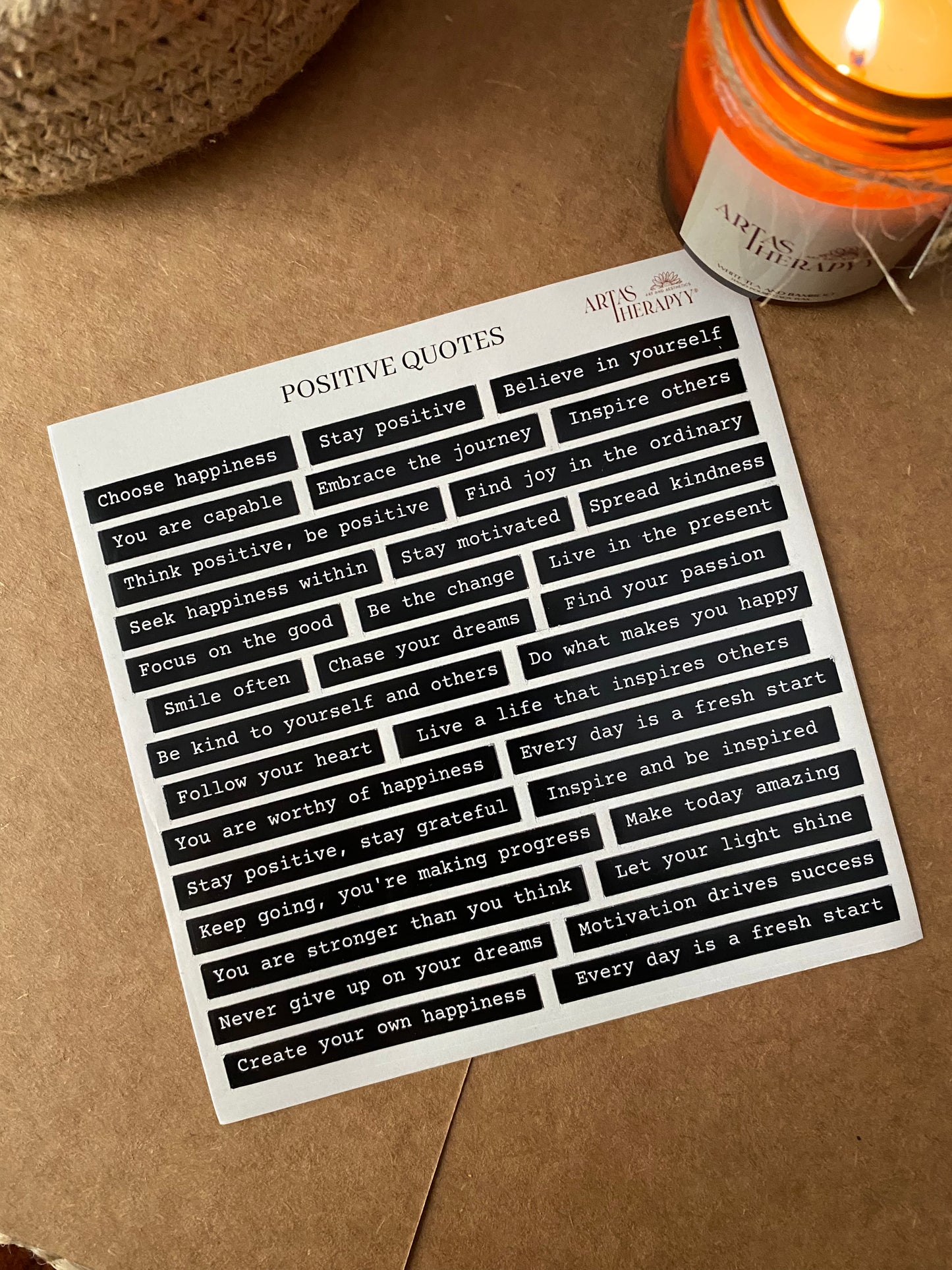 Positive Quotes Sticker Sheets