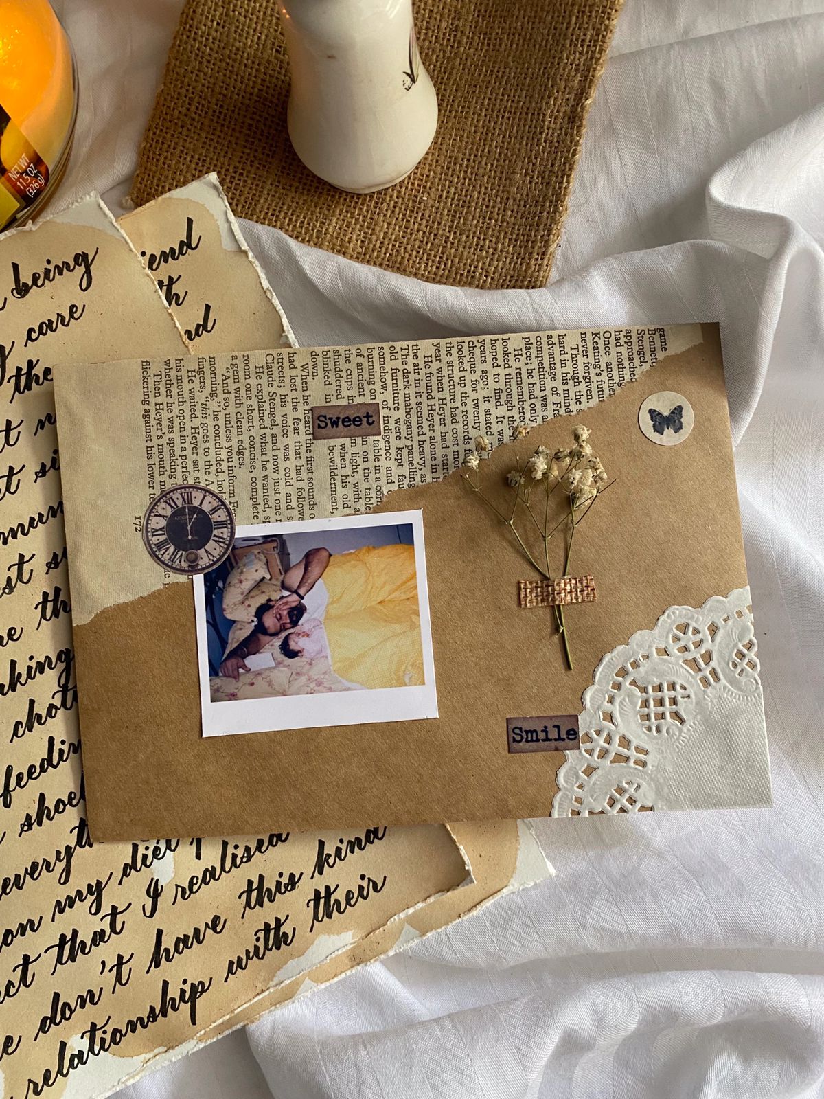 Calligraphy Handwritten Letter With An Envelope